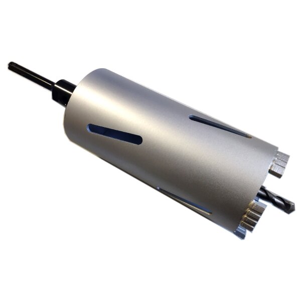 SDS PLUS Diamantbohrkrone DM 32-150 mm L 200 mm Kernbohrkrone Kernbohrer M22 mit Spitzgewinde für Bohrhammer (Verlängerung L 300mm)