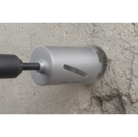 SDS PLUS Diamantbohrkrone DM 32-150 mm L 200 mm Kernbohrkrone Kernbohrer M22 mit Spitzgewinde für Bohrhammer (Verlängerung L 300mm)