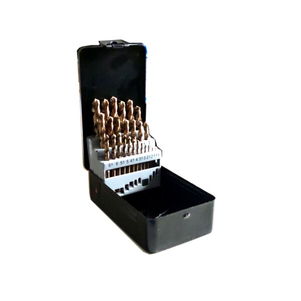 HSS-E/HSS Co5 25tlg. Metallspiralbohrer Set HSS Co DIN338 1-13mm