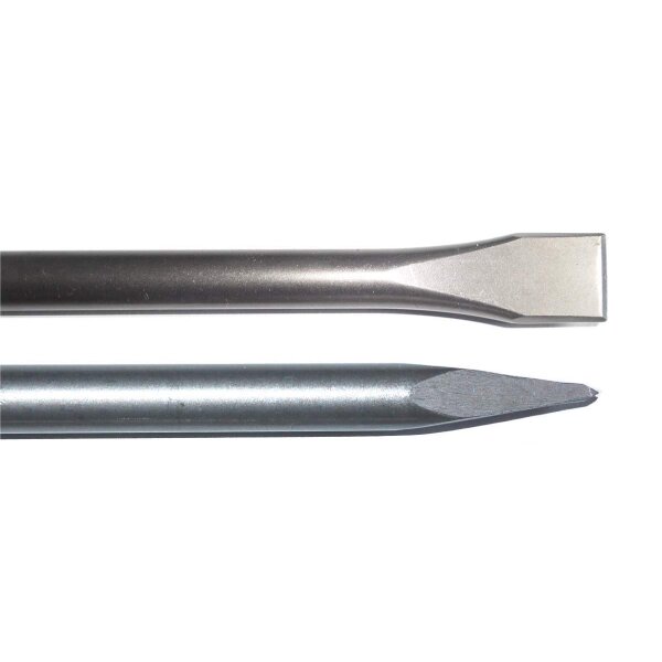 SDS MAX Meißelset Meißel 600mm lang Spitzmeißel Spatmeißel 25 x 600mm