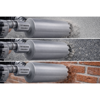 1¼" UNC Diamantbohrkrone Kernbohrkrone Kernbohrer DM 132 mm L 400 mm