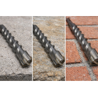 SDS PLUS 4 Schneiden Hammerbohrer 10 x 600 mm für...